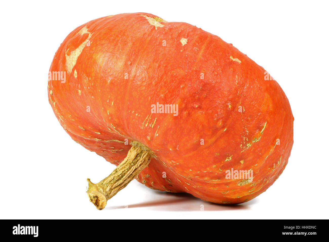 pumpkin (variety Rouge vif d`Etamps) isolated on white background Stock Photo